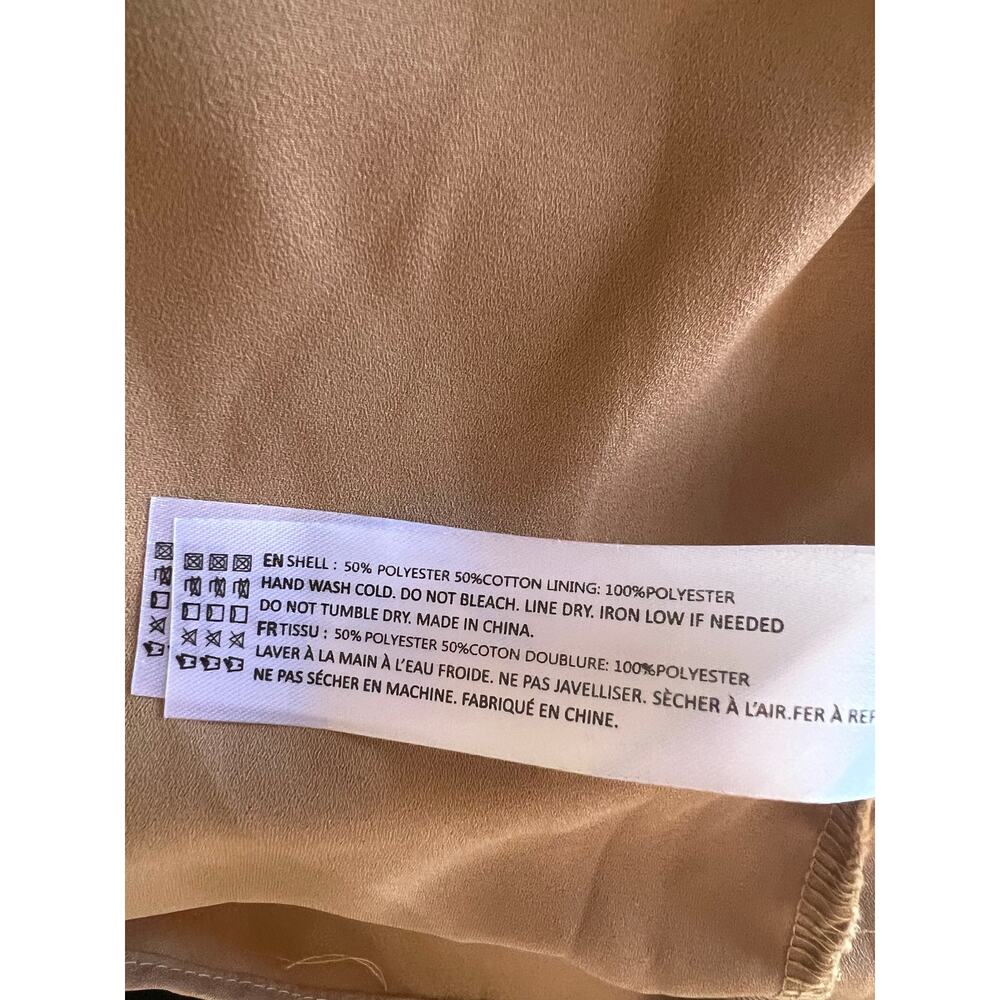 En Saison tan polka dot babydoll Minidress Desiree Organza New wedding neutral - Picture 11 of 13